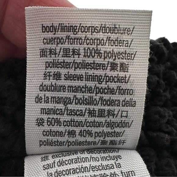 PINK Victoria's Secret Sherpa Lined Hooded Color Block Jacket Oversized Size XS - Picture 10 of 10